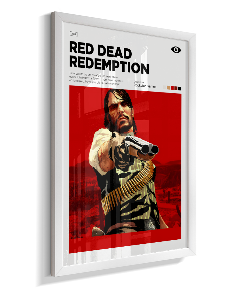 Quadro Decorativo Red Dead Redemption John Marston - Poster Minimalista