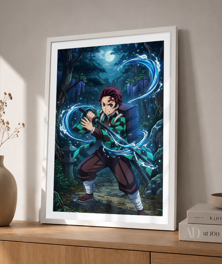 Quadro Decorativo Demon Slayer Tanjiro Kamado - Poster Anime