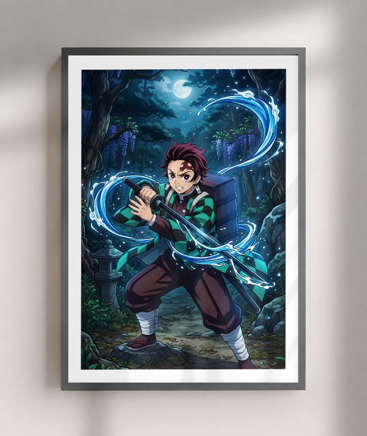Quadro Decorativo Demon Slayer Tanjiro Kamado - Poster Anime