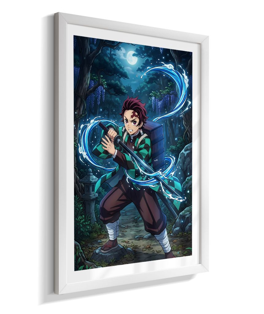 Quadro Decorativo Demon Slayer Tanjiro Kamado - Poster Anime