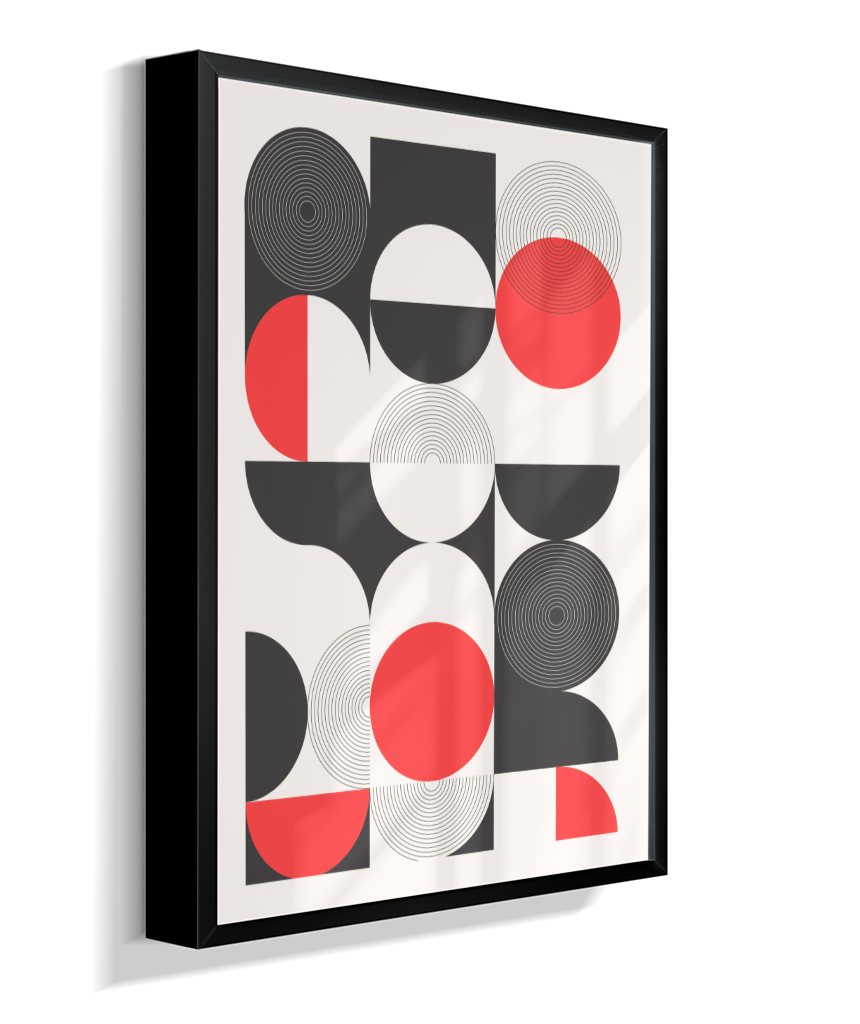 Quadro Decorativo Bauhaus Geometry – Optical Red