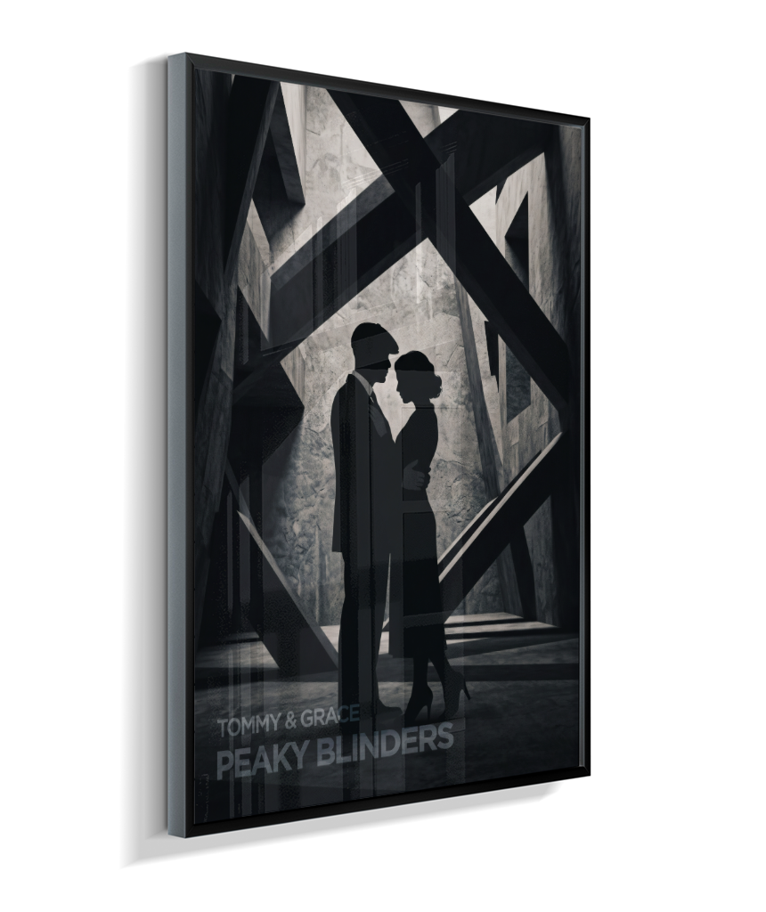 Quadro Decorativo Peaky Blinders Tommy e Grace Silhueta Poster