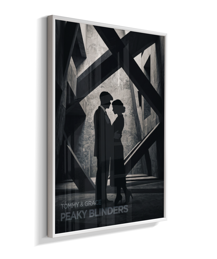 Quadro Decorativo Peaky Blinders Tommy e Grace Silhueta Poster