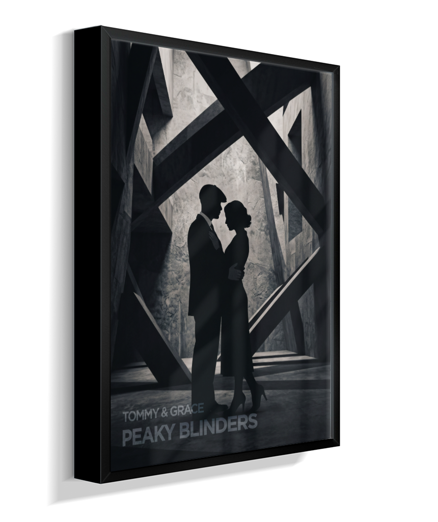 Quadro Decorativo Peaky Blinders Tommy e Grace Silhueta Poster