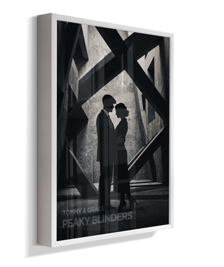 Quadro Decorativo Peaky Blinders Tommy e Grace Silhueta Poster