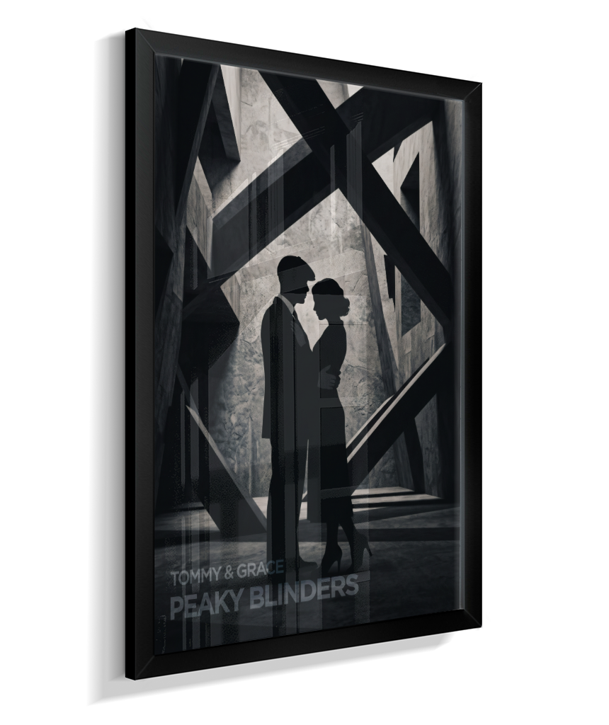 Quadro Decorativo Peaky Blinders Tommy e Grace Silhueta Poster