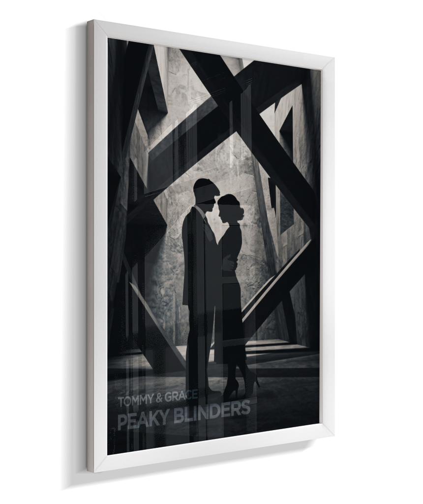 Quadro Decorativo Peaky Blinders Tommy e Grace Silhueta Poster