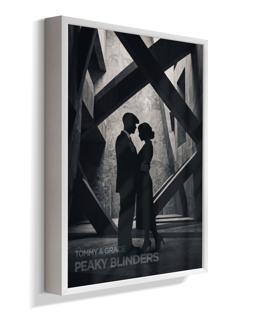 Quadro Decorativo Peaky Blinders Tommy e Grace Silhueta Poster