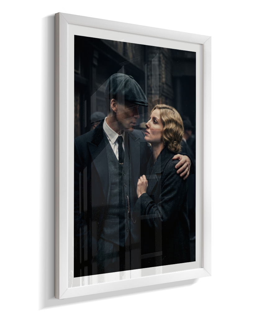 Quadro Decorativo Peaky Blinders Tommy e Grace Abraço Poster