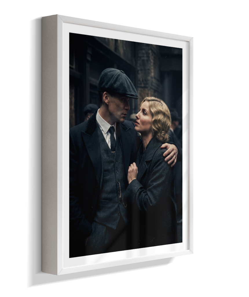 Quadro Decorativo Peaky Blinders Tommy e Grace Abraço Poster