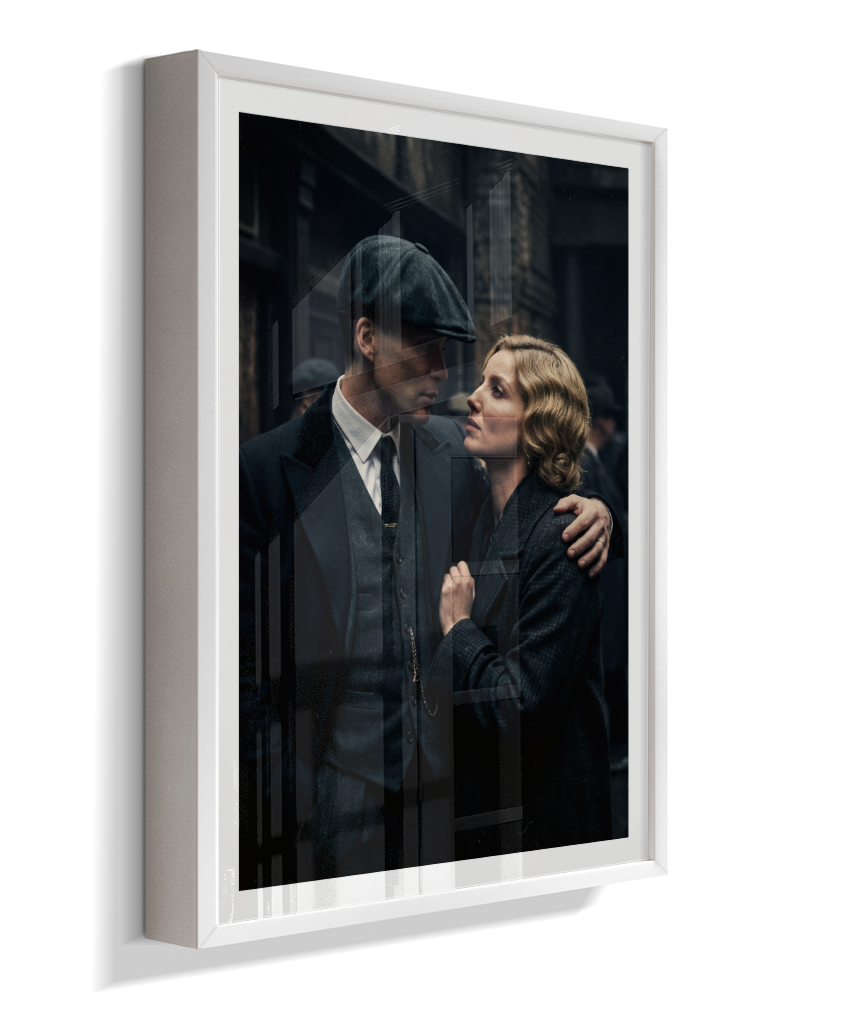 Quadro Decorativo Peaky Blinders Tommy e Grace Abraço Poster