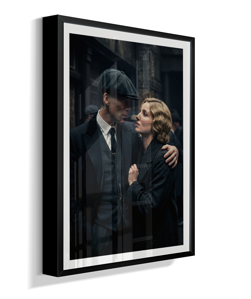 Quadro Decorativo Peaky Blinders Tommy e Grace Abraço Poster
