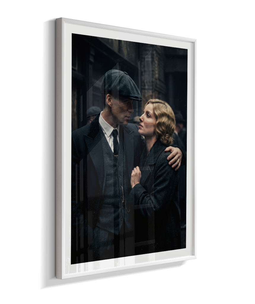 Quadro Decorativo Peaky Blinders Tommy e Grace Abraço Poster