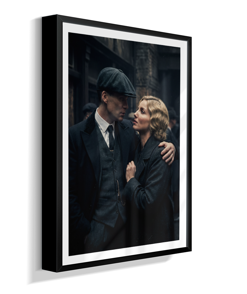 Quadro Decorativo Peaky Blinders Tommy e Grace Abraço Poster