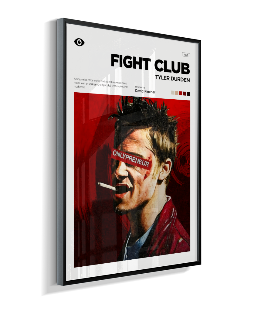 Quadro Decorativo Fight Club Clube da Luta - Poster Minimalista Tyler Durden
