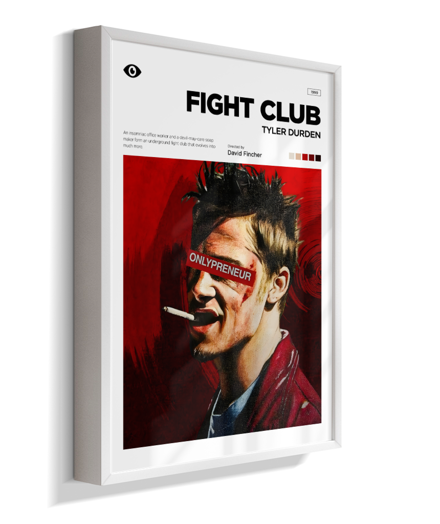 Quadro Decorativo Fight Club Clube da Luta - Poster Minimalista Tyler Durden