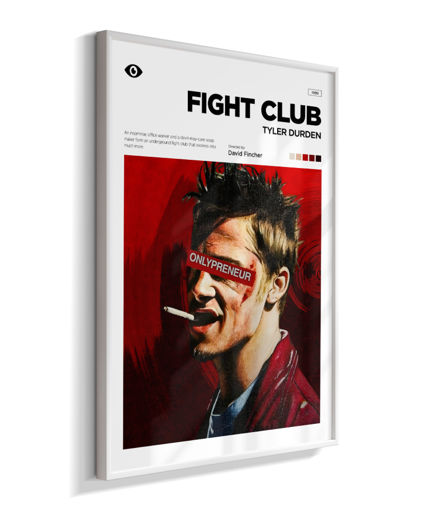 Quadro Decorativo Fight Club Clube da Luta - Poster Minimalista Tyler Durden