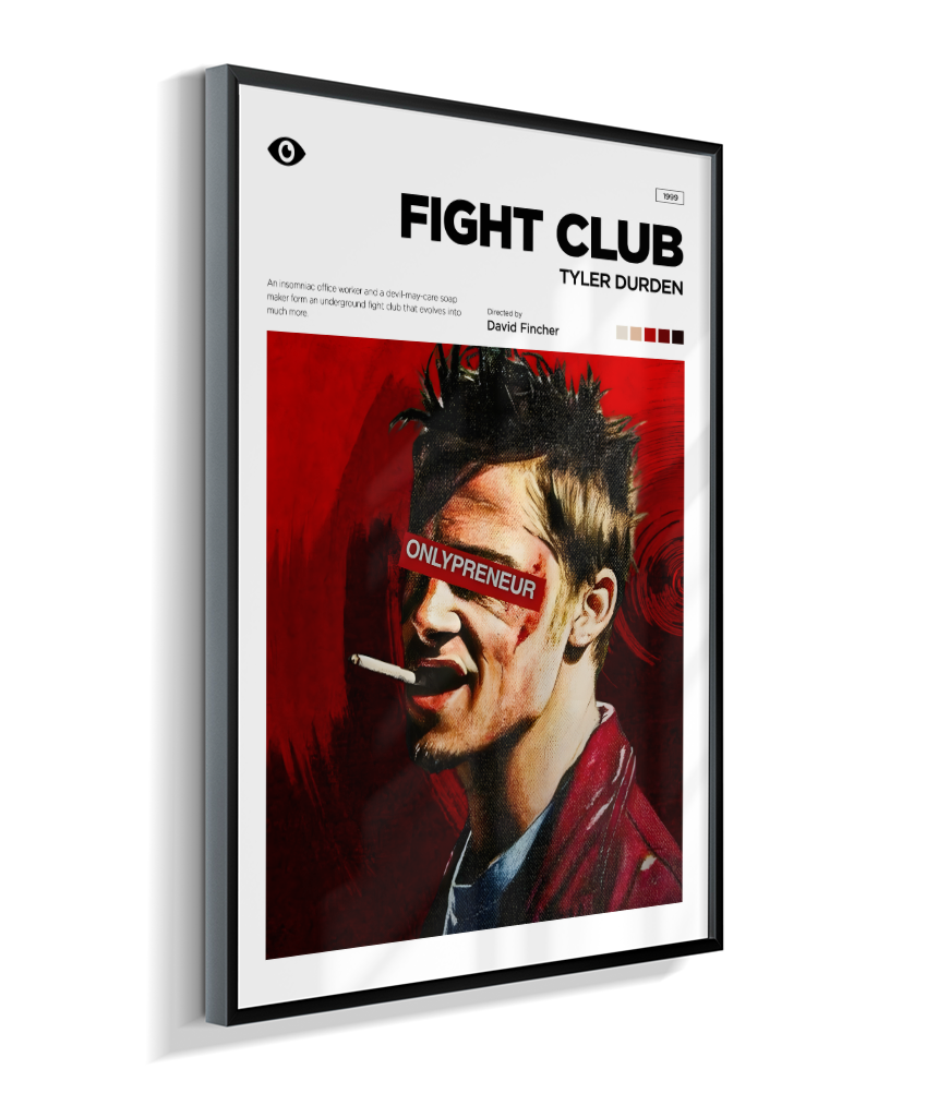 Quadro Decorativo Fight Club Clube da Luta - Poster Minimalista Tyler Durden