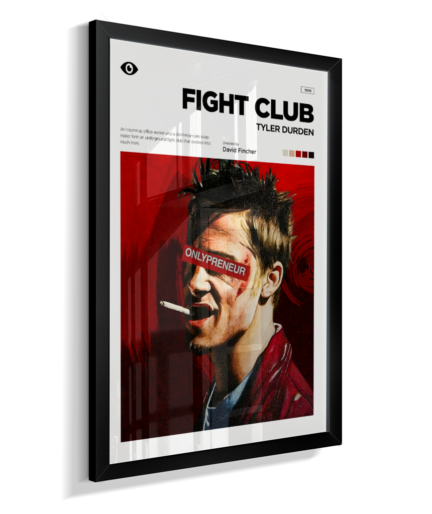 Quadro Decorativo Fight Club Clube da Luta - Poster Minimalista Tyler Durden
