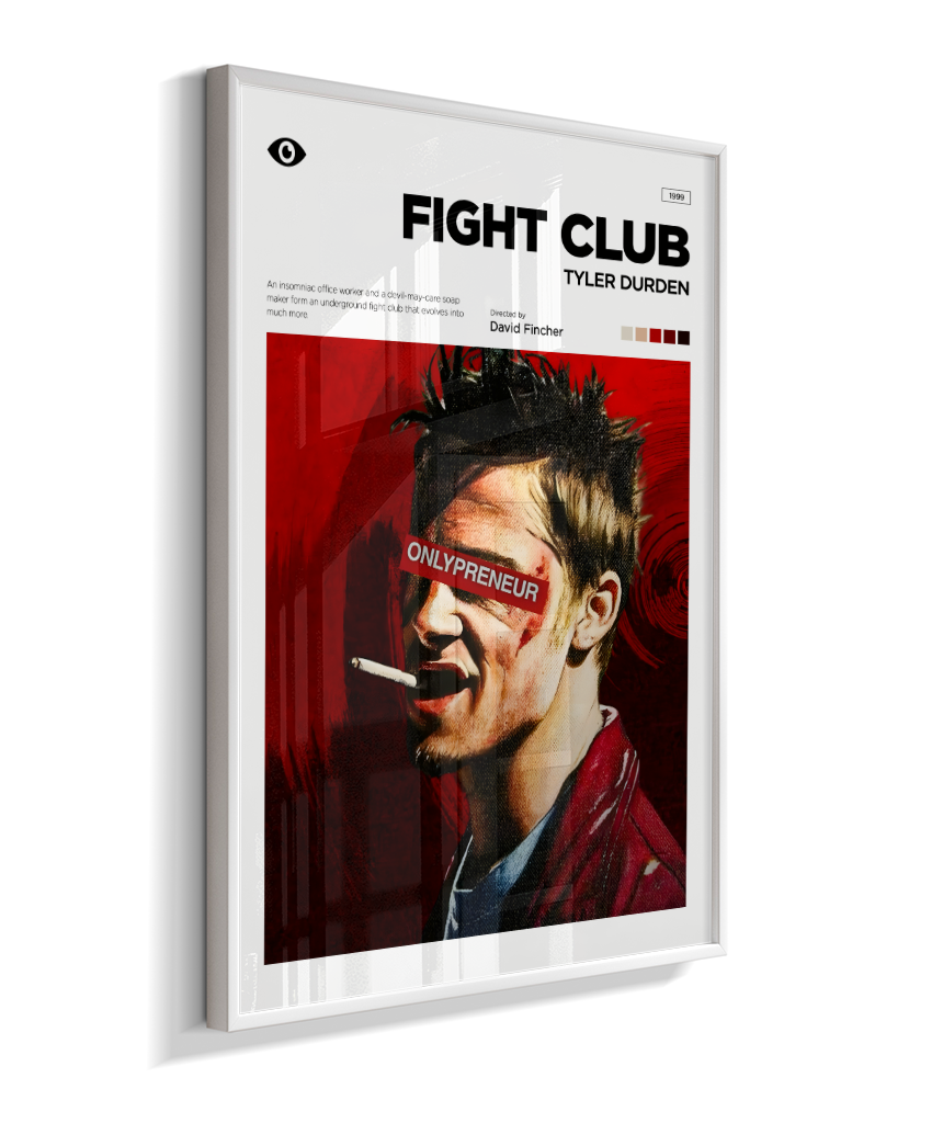 Quadro Decorativo Fight Club Clube da Luta - Poster Minimalista Tyler Durden