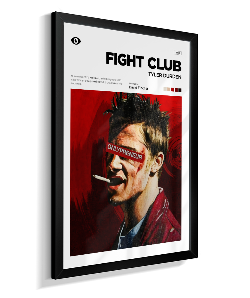 Quadro Decorativo Fight Club Clube da Luta - Poster Minimalista Tyler Durden