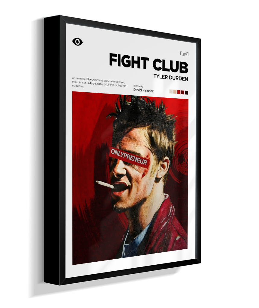 Quadro Decorativo Fight Club Clube da Luta - Poster Minimalista Tyler Durden