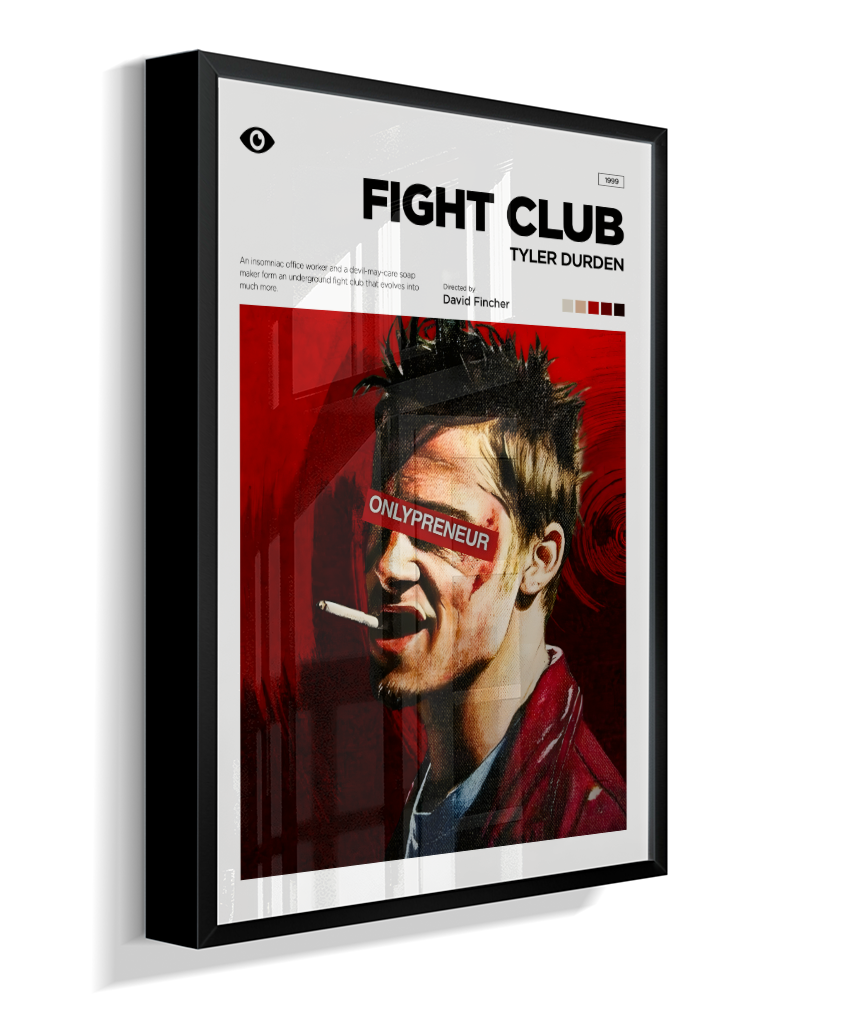 Quadro Decorativo Fight Club Clube da Luta - Poster Minimalista Tyler Durden