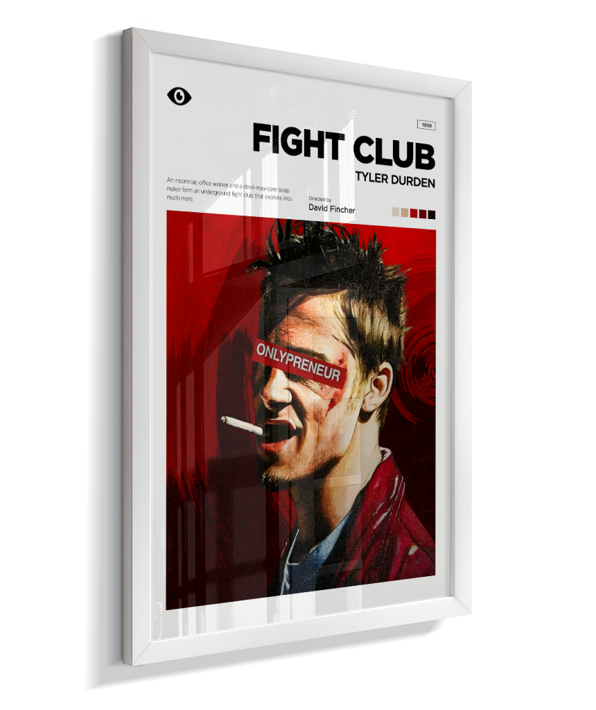 Quadro Decorativo Fight Club Clube da Luta - Poster Minimalista Tyler Durden