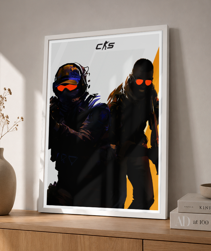 Quadro Decorativo CS2 Operators Tactical Red Visor