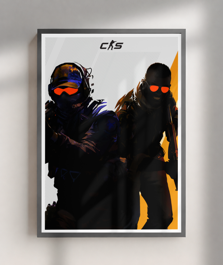 Quadro Decorativo CS2 Operators Tactical Red Visor