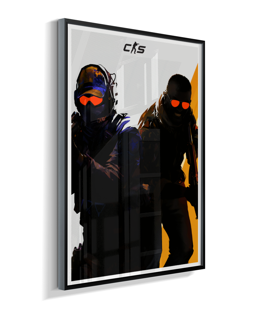 Quadro Decorativo CS2 Operators Tactical Red Visor