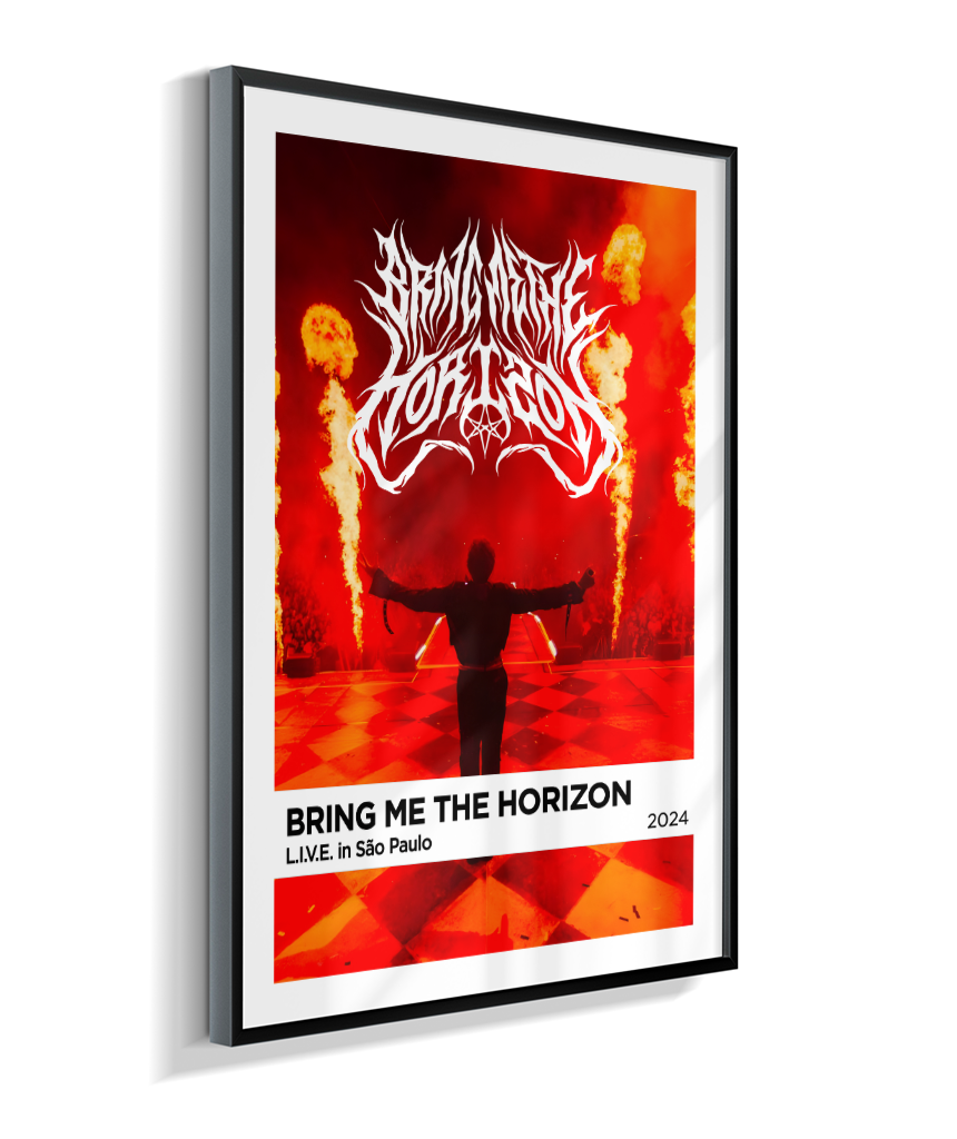 Quadro Decorativo Bring Me The Horizon Live São Paulo - Poster Banda Rock