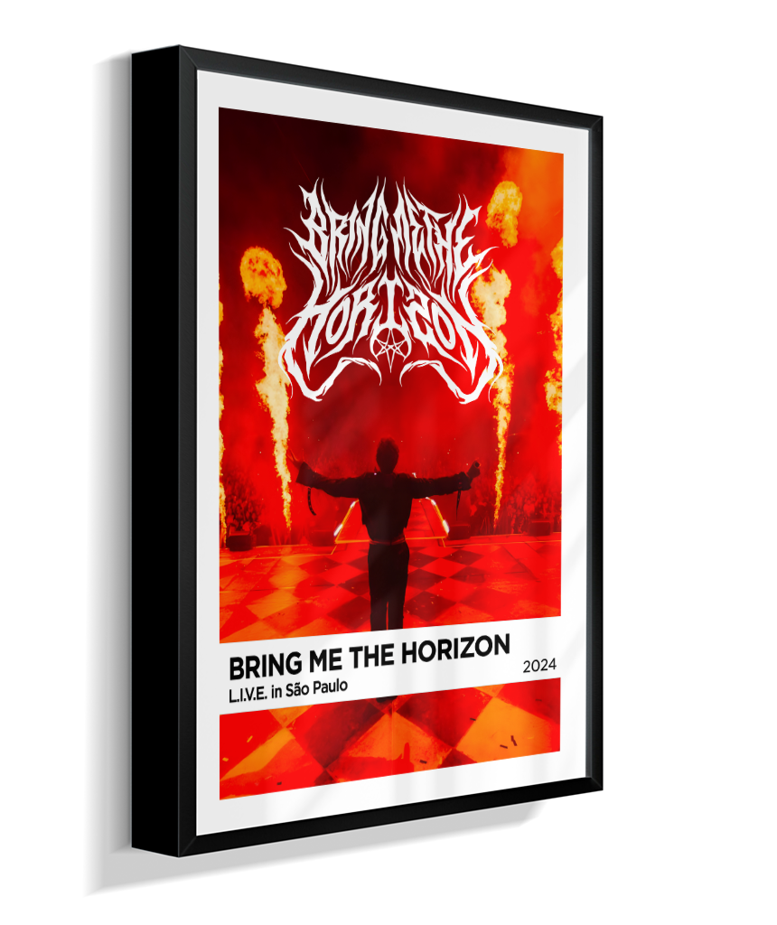 Quadro Decorativo Bring Me The Horizon Live São Paulo - Poster Banda Rock