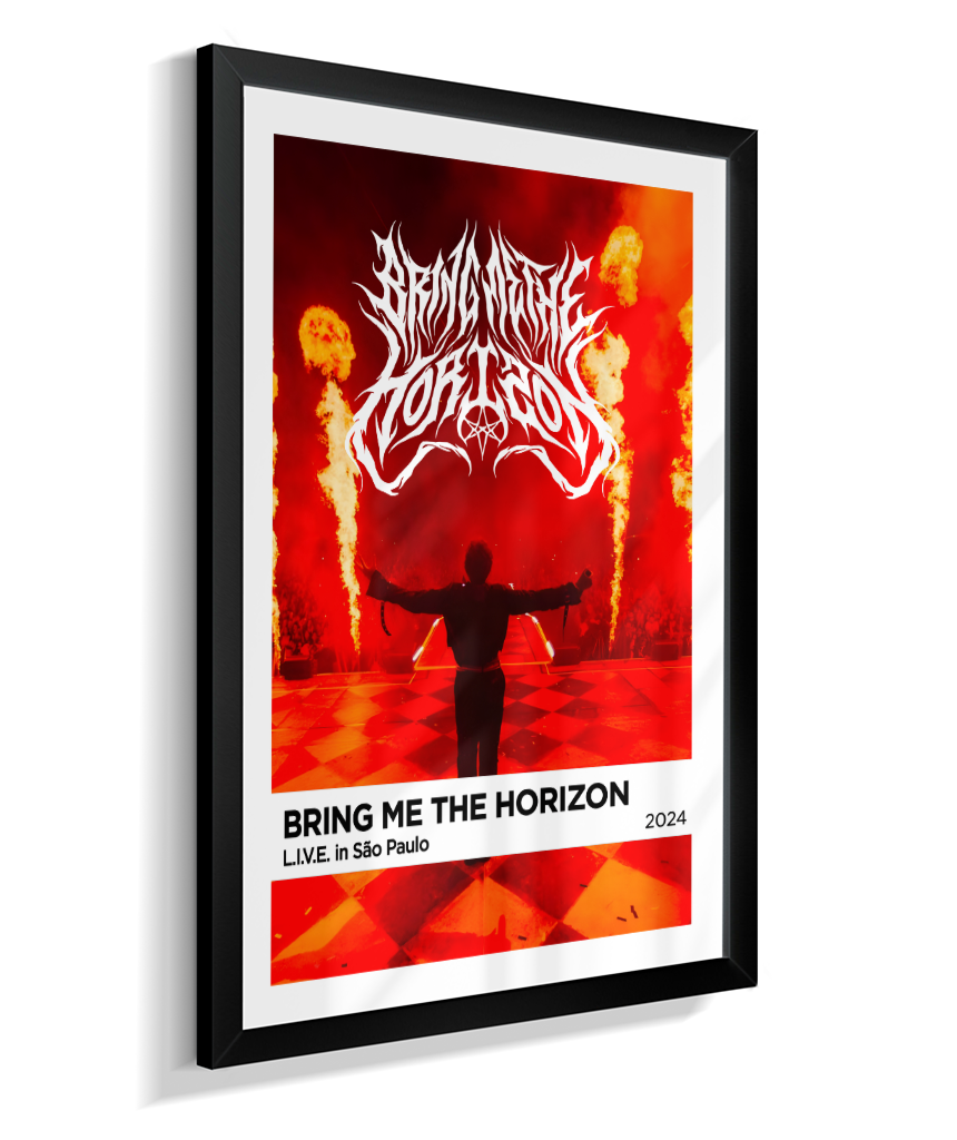 Quadro Decorativo Bring Me The Horizon Live São Paulo - Poster Banda Rock