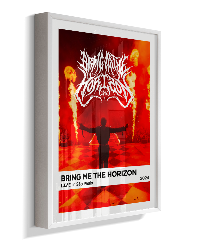 Quadro Decorativo Bring Me The Horizon Live São Paulo - Poster Banda Rock