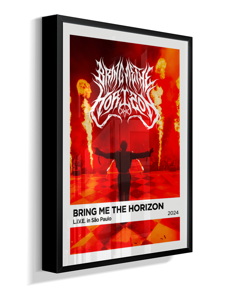 Quadro Decorativo Bring Me The Horizon Live São Paulo - Poster Banda Rock
