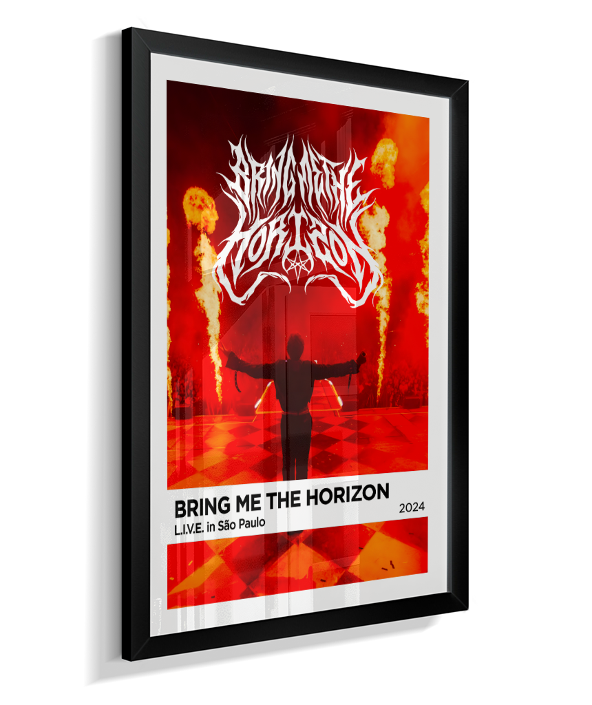 Quadro Decorativo Bring Me The Horizon Live São Paulo - Poster Banda Rock
