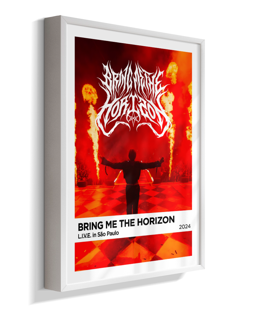 Quadro Decorativo Bring Me The Horizon Live São Paulo - Poster Banda Rock