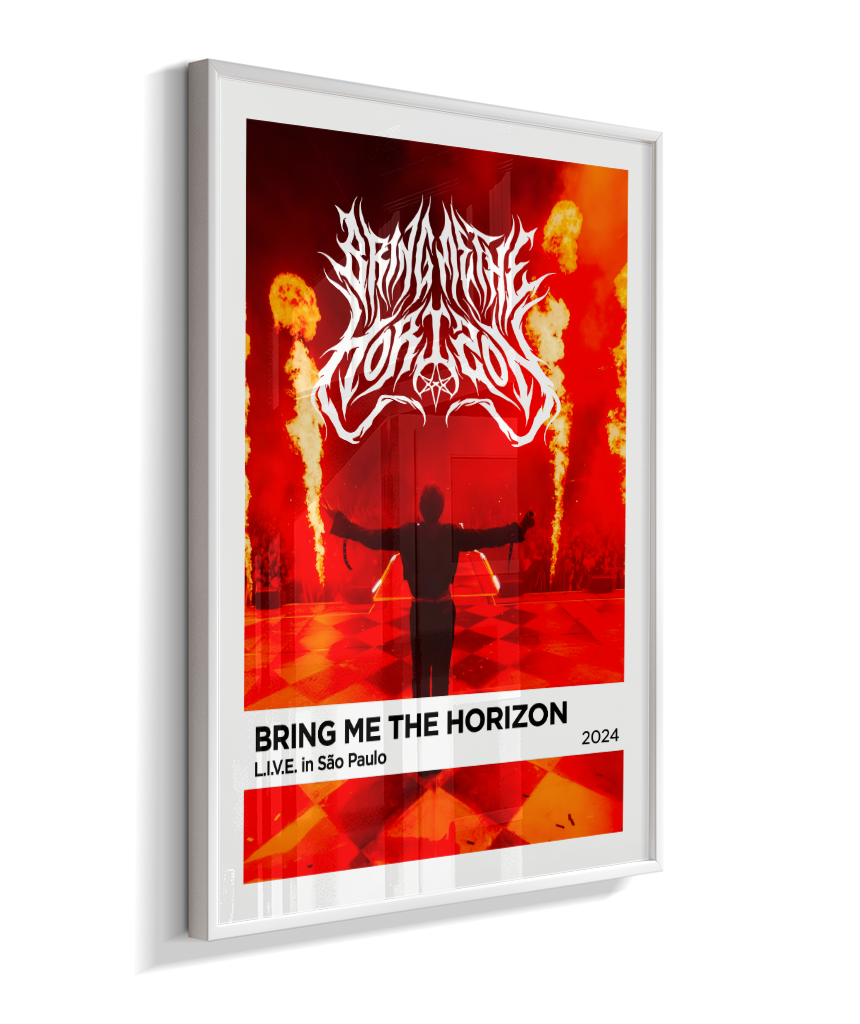 Quadro Decorativo Bring Me The Horizon Live São Paulo - Poster Banda Rock