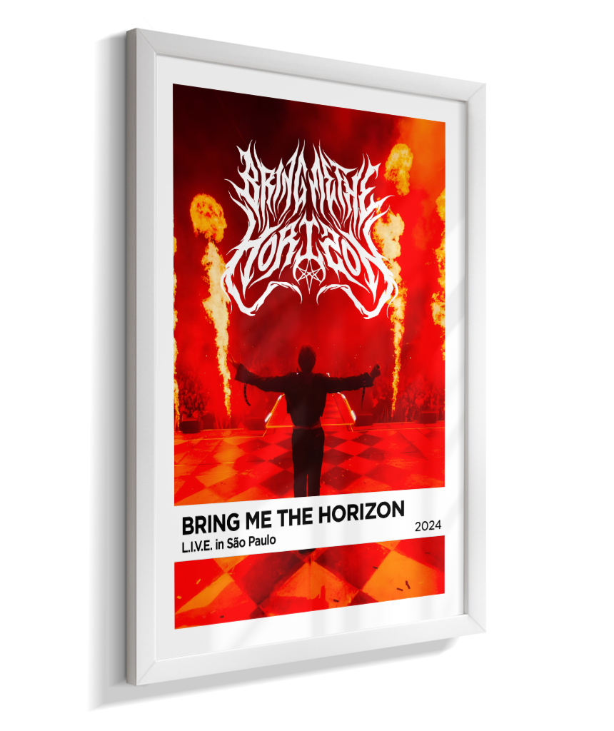 Quadro Decorativo Bring Me The Horizon Live São Paulo - Poster Banda Rock