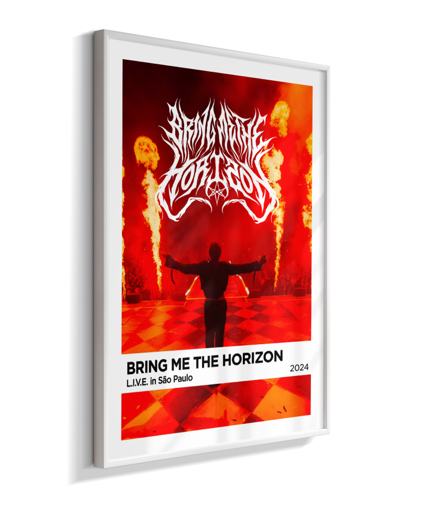 Quadro Decorativo Bring Me The Horizon Live São Paulo - Poster Banda Rock