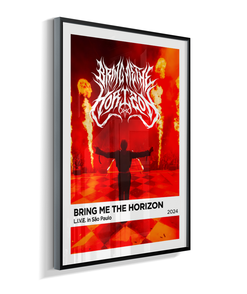 Quadro Decorativo Bring Me The Horizon Live São Paulo - Poster Banda Rock