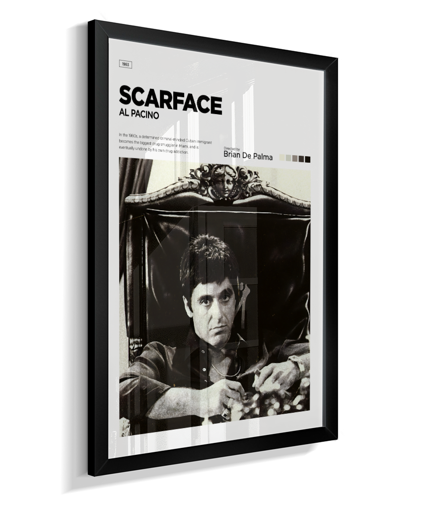 Quadro decorativo Scarface Minimalist Editorial Art