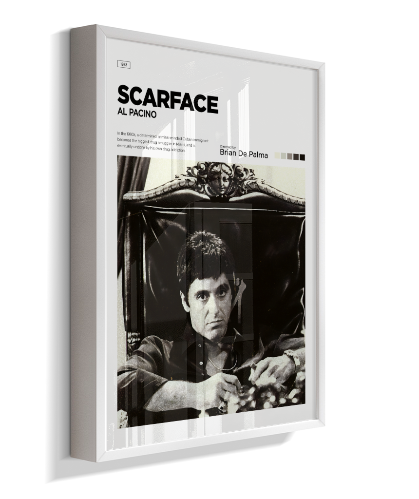 Quadro decorativo Scarface Minimalist Editorial Art