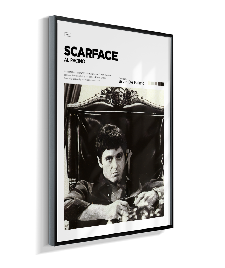 Quadro decorativo Scarface Minimalist Editorial Art