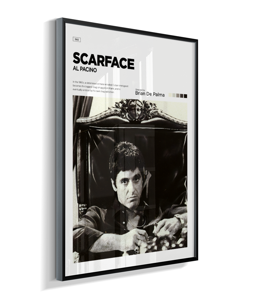 Quadro decorativo Scarface Minimalist Editorial Art