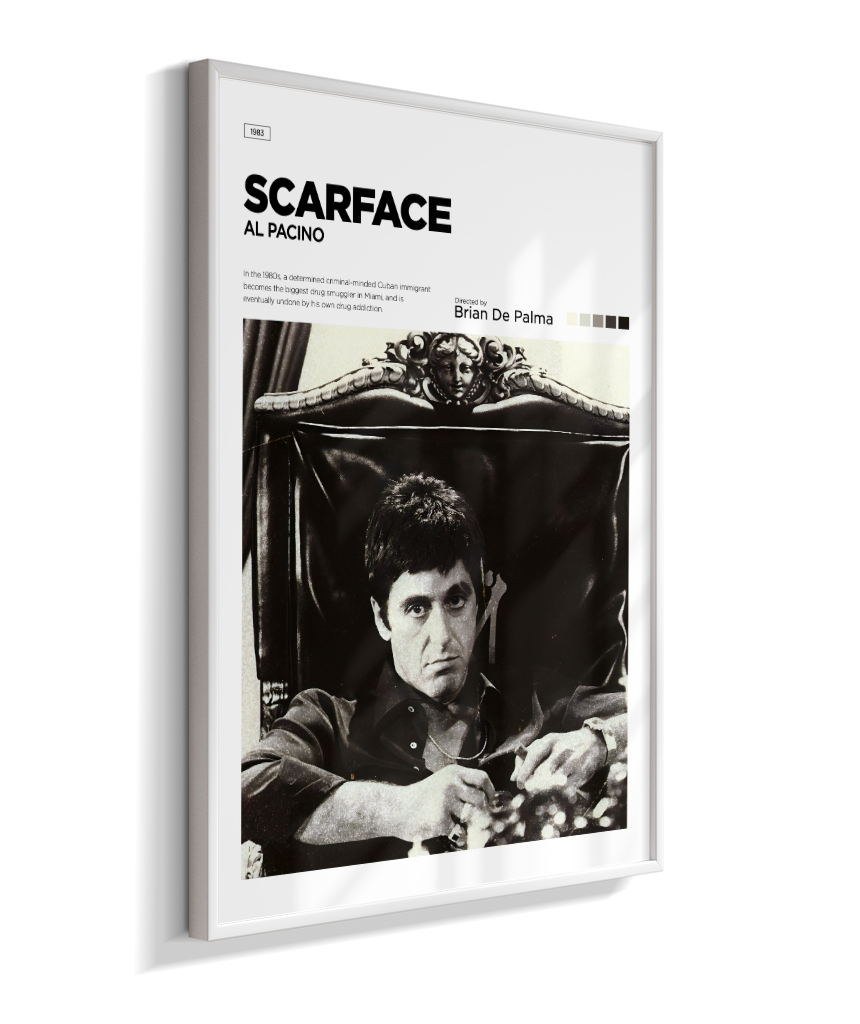 Quadro decorativo Scarface Minimalist Editorial Art