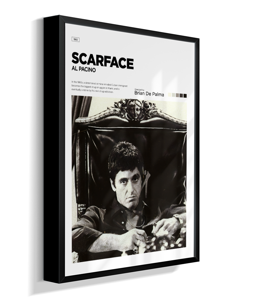 Quadro decorativo Scarface Minimalist Editorial Art