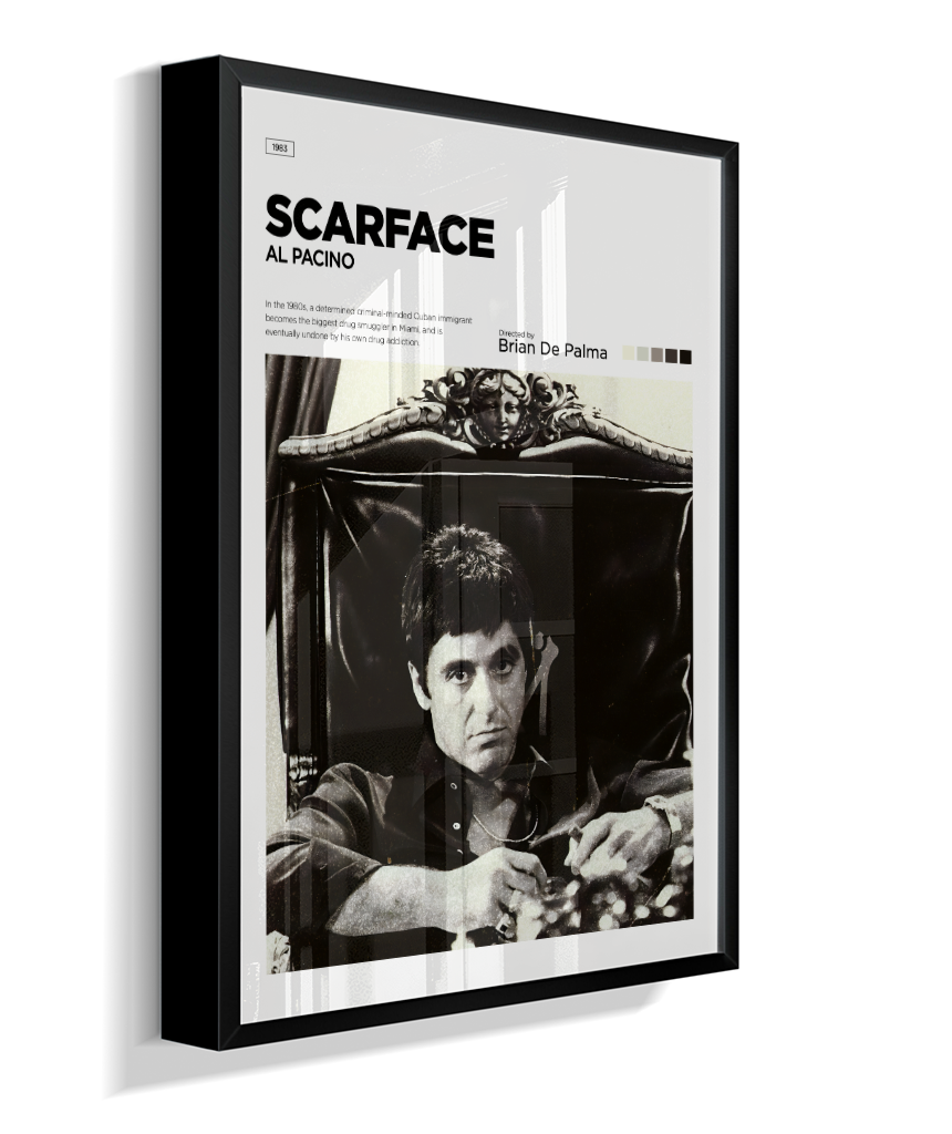 Quadro decorativo Scarface Minimalist Editorial Art