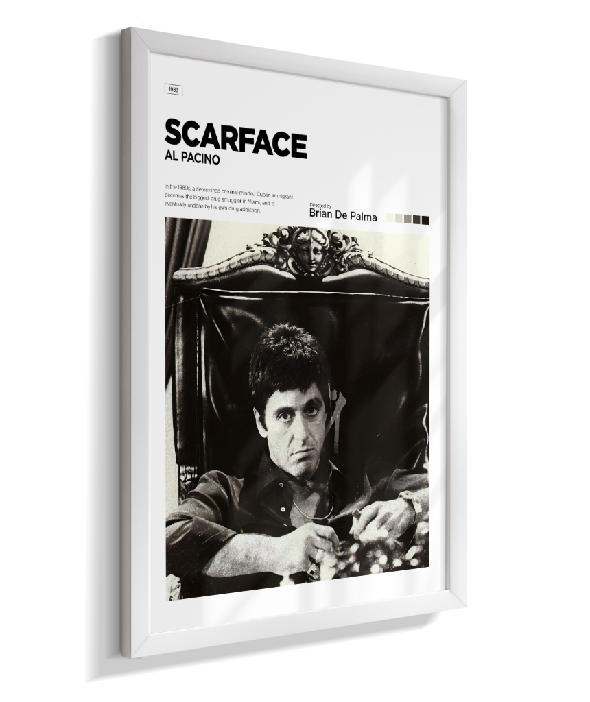 Quadro decorativo Scarface Minimalist Editorial Art